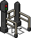 Black One Way Gate