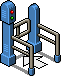Blue One Way Gate