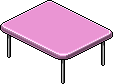 Sakura Pink Square Dining Table